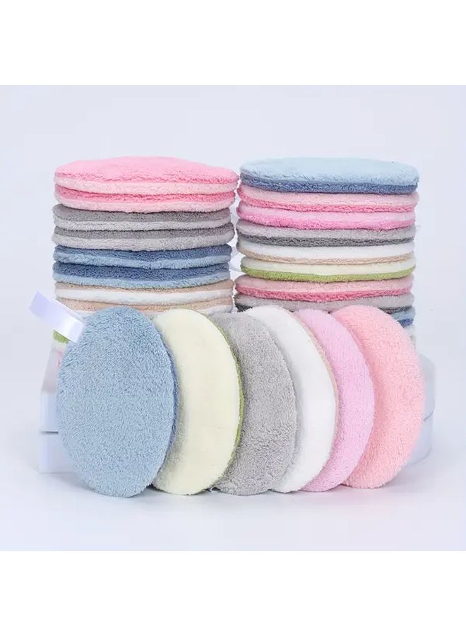 Watermelon Powder 8011 Oval Shaped Absorbent Reusable Makeup Remover Pads 6pcs - Image 1